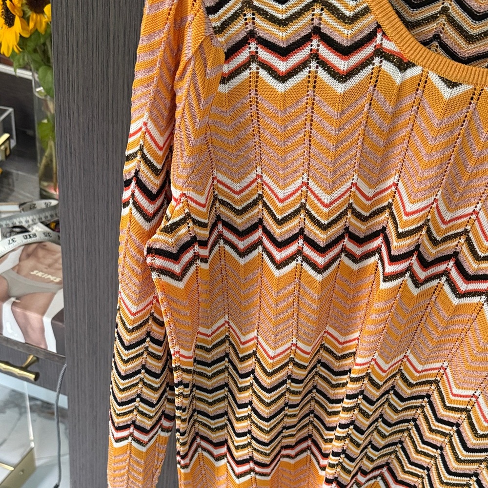 Maje Multicolor Chevron Crewneck Sweater - Picture 9 of 17